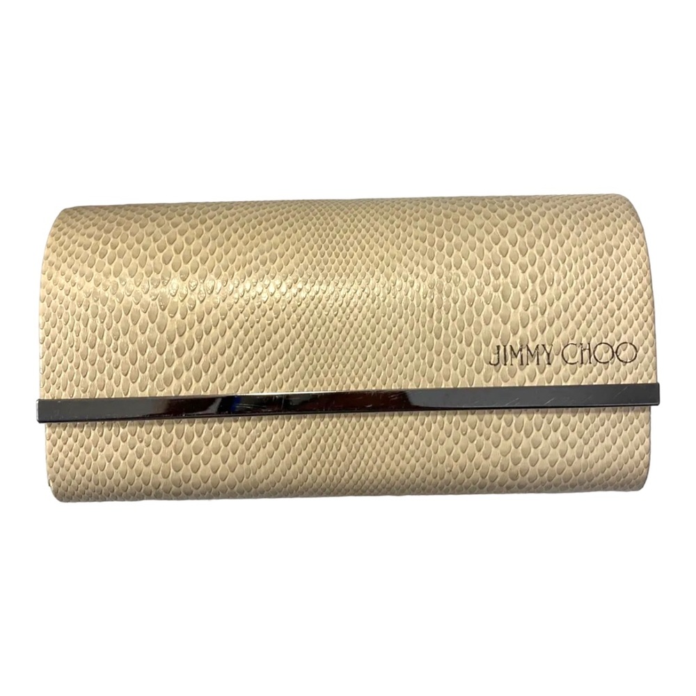 Authentic Jimmy Choo Sunglasses Hard Case/ Clutch Snake Print w/Magnetic Closure